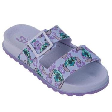 Imagem de Chinelo Lilo & Stitch Infantil Disney Slide Gaspea Grendene Papete Tamanco Partner-Femi...