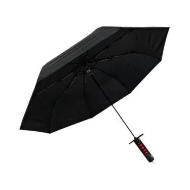 Imagem de Guarda-chuva Katana Preto Com Bloqueio UV, Guarda-chuva De Anime Dobrá
