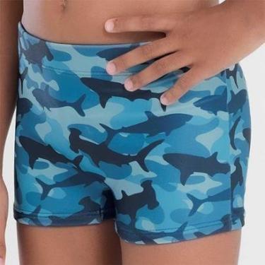 Imagem de Sunga Boxer Infantil Estampada Tubarão-Masculino
