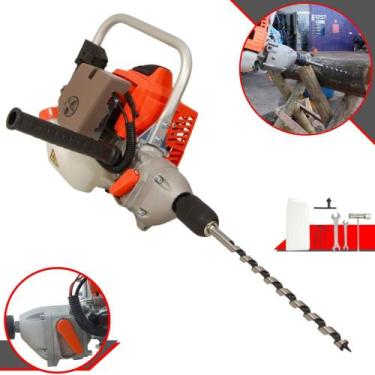 Imagem de Furadeira Robusta Vulcan VF500 25,4cc 1HP 2 Tempos À Gasolina Com Alav