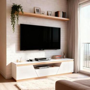 Imagem de Rack Angular Para Tv Até 75 Polegadas Home Sala de Estar - BY HOUSE