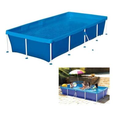 Imagem de Piscina Retangular 3000 Litros Estruturada Mor Cor Azul - Congratulati