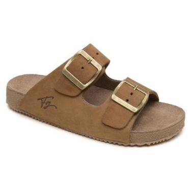 Imagem de Papete Slide Couro Legítimo Casual Macia Fivela Ajustável Solado Leve-Masculino