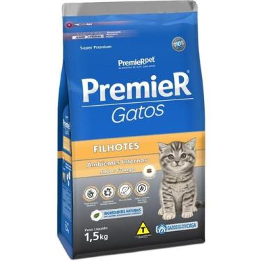 Imagem de Ração PremieR Gatos Filhotes Ambientes Internos Frango 1,5Kg