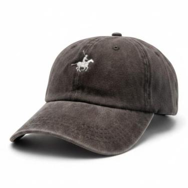 Imagem de Bone Estilo Polo Cavalinho Retro Desbotado Vintage Baseball - Marrom -