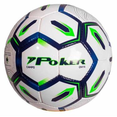 Imagem de Bola Futebol De Campo Extra 32 Gomos Costurado A Mão Onyx Poker, Marin