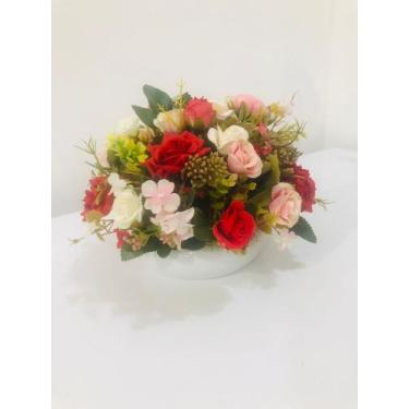 Imagem de Arranjo de mesa artificial com mini flore - Mor