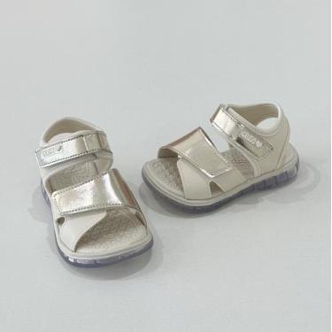 Imagem de Sandália Infantil Klin Menino Menina Unissex Dourada Led Luz Conforto 