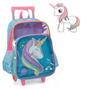 Imagem de Mochila Rodinha Infantil Feminina Unicórnio Escolar Menina - Luxcel