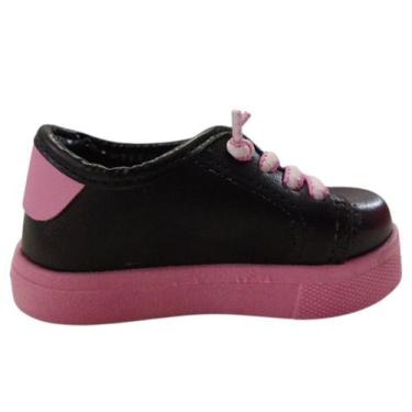 Imagem de Tênis Infantil Molekinha Bebe Preto/Rosa 2118591, 20, Preto