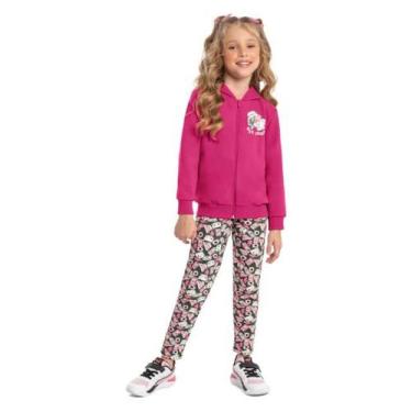 Imagem de Conjunto Moletom Infantil Menina Bee Loop Ref. 14663, Rosa pink, 4