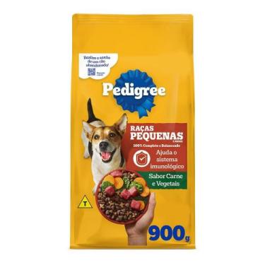 Imagem de Ração Pedigree Cão Adulto Raça Pequena e Mini Carne e Vegetais 900g