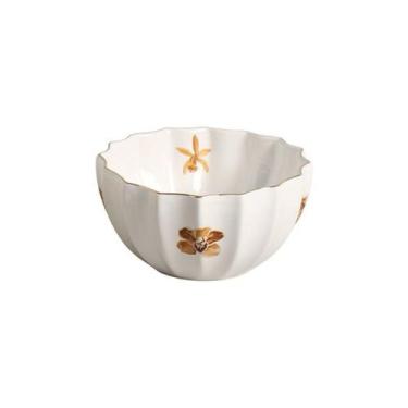 Imagem de Conjunto 6 Bowls Com Filete Ouro Folhas Scalla