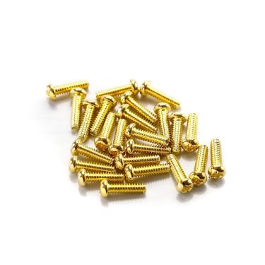 Imagem de Parafuso para Chaves Seletoras MR 6-32X12-GD Dourado 24 Peças para Guitarra Spirit