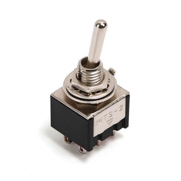 Imagem de Chave Seletora Mini M205-NI 2 Posições Toggle 6 Polos ON-ON para Guitarra Niquelada Spirit