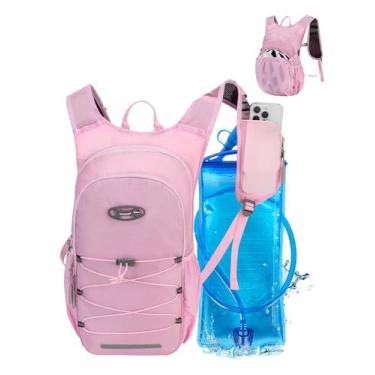 Imagem de Mochila de hidratação GreenTaya 2 L com reservatório de água rosa