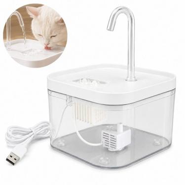 Imagem de Bebedouro Automático para Pets Yeet com Filtro e Bomba Silenciosa para Gatos e Cães 800ML 1 Unidade 16CM