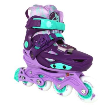 Imagem de Patins Infantil Inline Traxart XLight LED Ajustável Hardboot ABEC9 Rox