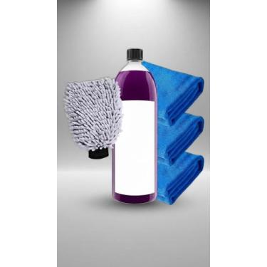 Imagem de Kit Lavagem Carro: Shampoo + Luva + Panos - Congratulations Store