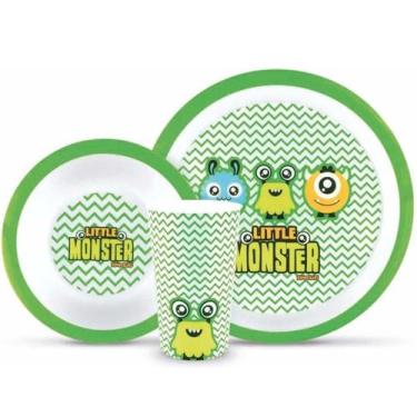 Imagem de Kit alimentacao 3 pecas verde/monstrinhos - pimpolho