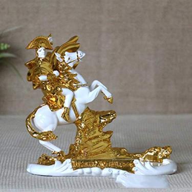 Imagem de Pkfinrd Ornamentos decoração para casa artesanato imitação de cobre/creativo vinho rack de resina artesanal/presentes (cor dourada)