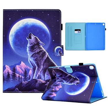 Imagem de Capa para iPad 10.2 2021/2020/2019, Capa para iPad 9ª/8ª/7ª Geração Moda Bonito Elegante Couro PU Inteligente Auto Sleep/Wake Stand Capa à Prova de Choque para Apple iPad 10.2 2021/2020/2019-Wolf