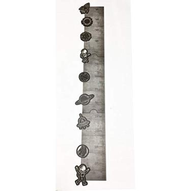 Imagem de Régua do Crescimento em MDF Astronauta Naves Espaço