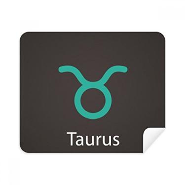 Imagem de 2 peças de tecido de camurça com padrão de constelação de maio de abril Taurus