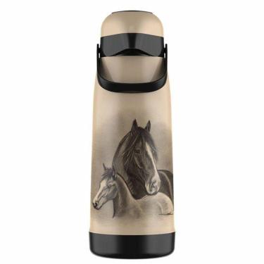 Imagem de Garrafa Térmica Termolar Magic Pump Cavalos, 1,8 litros