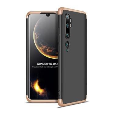 Imagem de Capa Capinha 360 Xiaomi Mi Note 10 E Note 10 Pro Case Anti Impacto Danet Preto com dourado