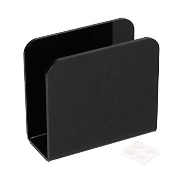 Imagem de Suporte de guardanapo,suporte de guardanapo preto acrílico, suporte de guardanapo de cozinha, dispensador de armazenamento de papel vertical, adequado para presentes de restaurantes de mesa em casa