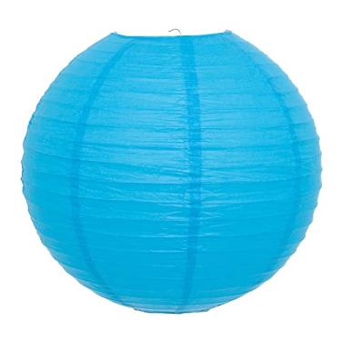 Imagem de Kit 2 Luminária Japonesa Papel 40 cm Azul Turquesa