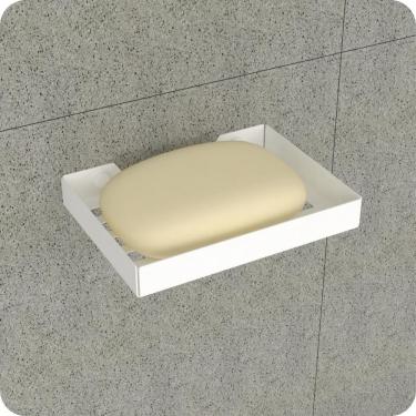 Imagem de Suporte Porta Sabonete Para Banheiro de Parede Branco Plus