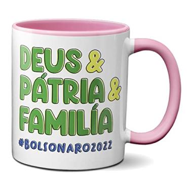 Imagem de Caneca Presente Deus & Pátria & Família Bolsonaro 2022 (Rosa)