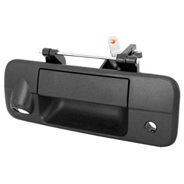 Imagem de X AUTOHAUX – Alça preta para porta traseira de carro com orifício de substituição para Toyota Tundra 2007 2008 2009 2010 2011 2012 2013 6900C050 6900C051 TO191511