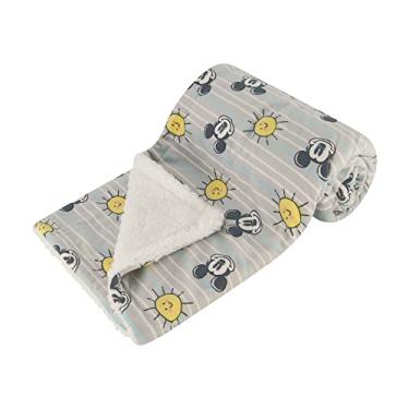 Imagem de Disney Cobertor de bebê de vison e ovelha com dupla face e personagem, ultramacia e pelúcia de vison sherpa recém-nascido para bebês, mede 76 x 101 cm