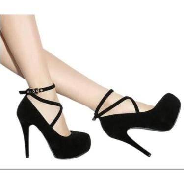 Imagem de Sapato Boneca Modarpe Meia Pata Salto Alto Fino Feminina M27