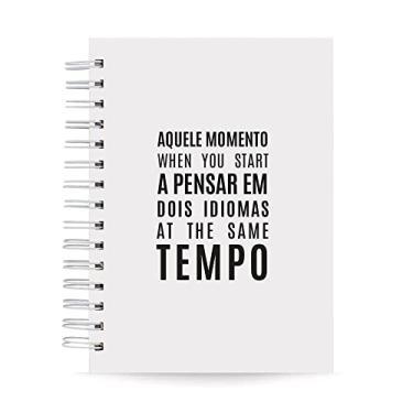 Imagem de Caderno Idiomas Português x Inglês Capa Dura 125 Folhas 90g Pautado A5