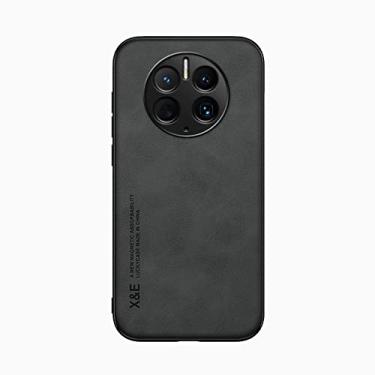 Imagem de Kepuch Silklike Capa para Huawei Mate 50 Pro - Case Placa de Metal Embutida para Huawei Mate 50 Pro - Preto