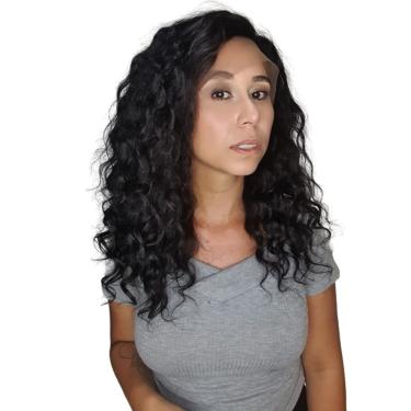 Imagem de Full lace ondulada cabelo humano Mane Concept 55 cm