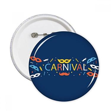 Imagem de Cabeça de barba feliz carnaval de Veneza alfinetes redondos crachá botão decoração acessório 5 peças