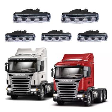 Imagem de Lanterna Tapa-Sol Led Com Soquete Scania S4 /07 Kit 5 Uni. - Gauer