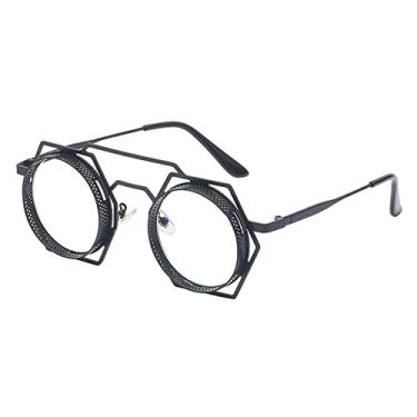 Imagem de Óculos de sol Steampunk Masculino Óculos de sol redondos Punk para mulheres Designer retrô Vintage Sombras de óculos UV400,3, Com a caixa