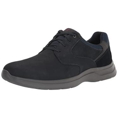 Imagem de Rockport Tênis masculino Patterson de bico liso, Nobuck New Dress Blues, 13 Wide