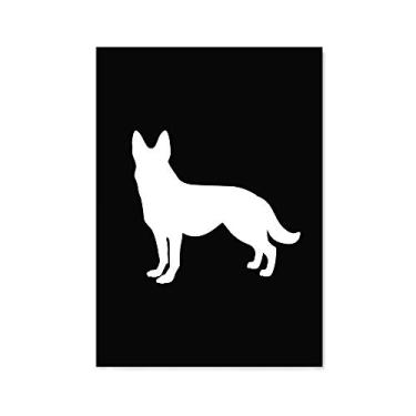 Imagem de Arte Maníacos Quadro Decorativo Silhueta Pastor Alemão - 23x16,25cm