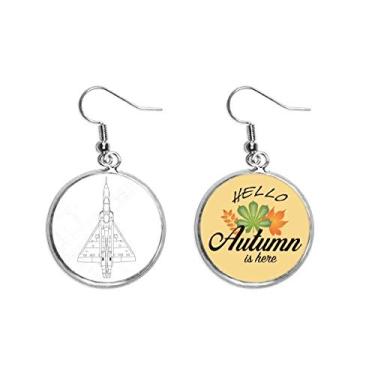 Imagem de Brinco de folha de outono com pingente de orelha e equipamento de armas de aeronaves