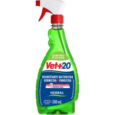 Imagem de Desinfetante Bactericida Vet + 20 Pronto Uso Spray - 500ml