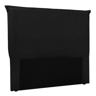 Imagem de Cabeceira Casal 1,40m Barcelona Suede Preto - Pallazio