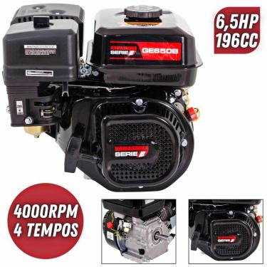 Imagem de Motor Estacionário Profissional Kawashima GE650B á Gasolina 4T 6.5hp Ideal Para Trituradores e Forrageiros