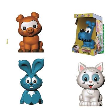 Imagem de Kit 4 Mascote Turma Da Mônica Sansão Mingau Bidu Chovinista